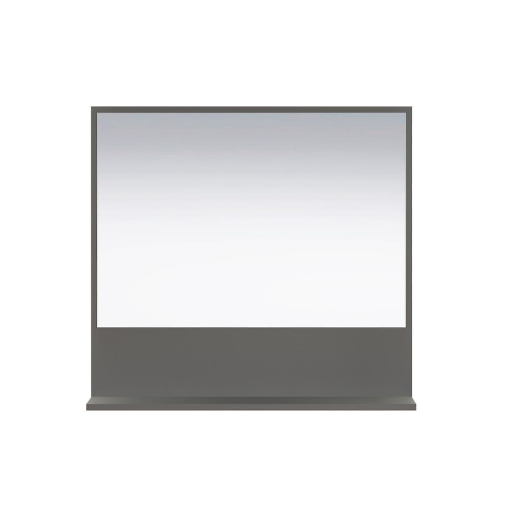 Miroir mural avec 1 tablette L80 cm - Gris Anthracite