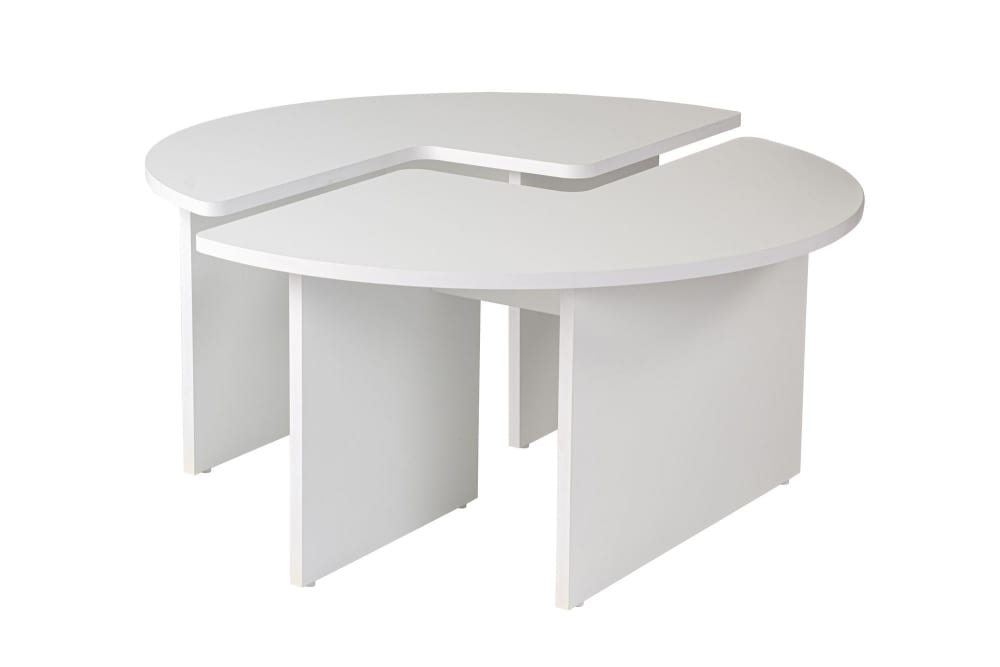 Table basse en bois blanc 90 x 90 x 41 cm