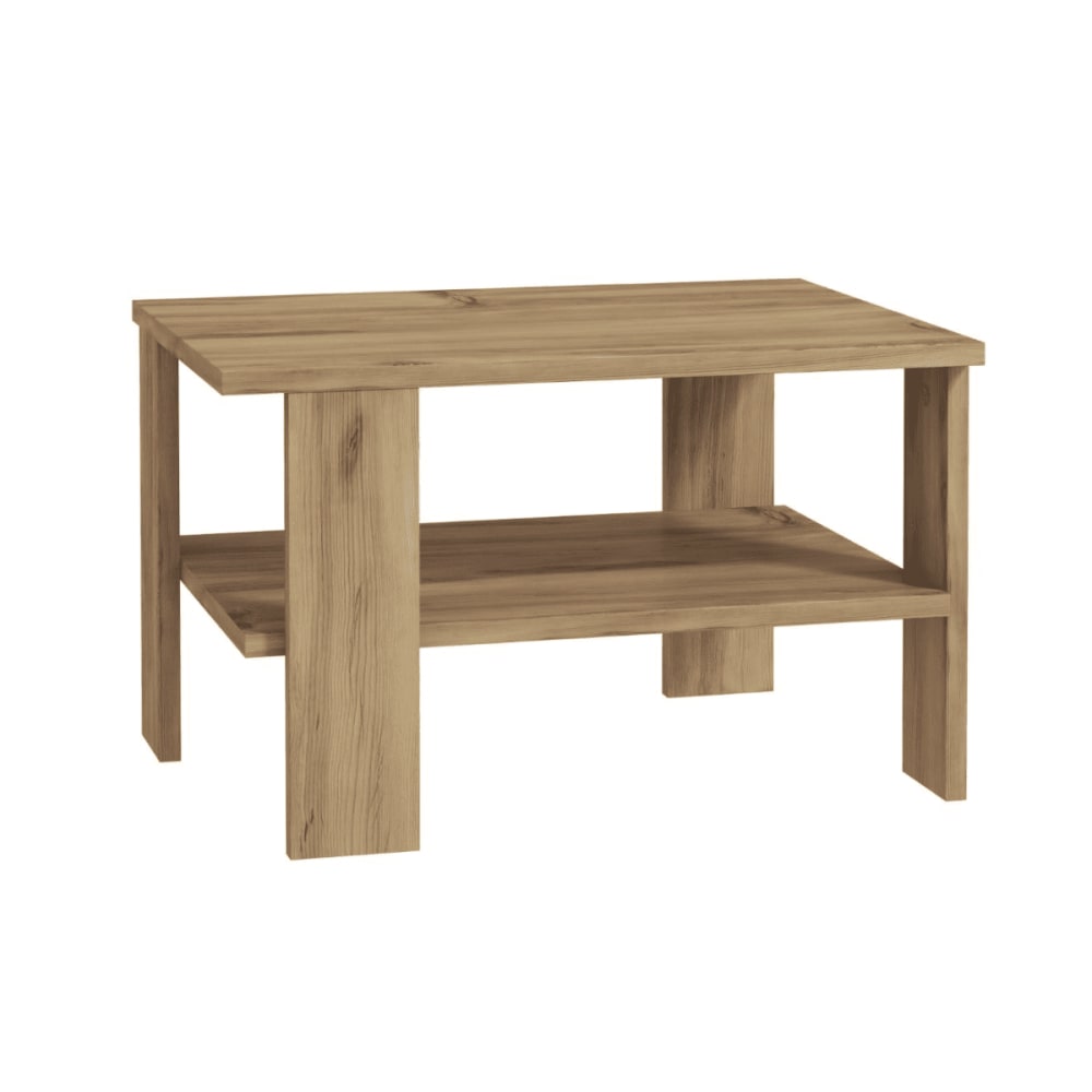 Table basse 1 étagère L60 cm - Effet Chêne