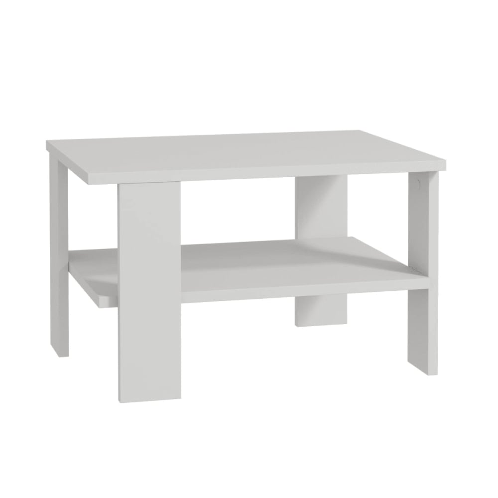 Calicosy Couchtisch mit 1 Regalboden L60 cm - DUAMA - Weiß style modern Weiß Spanplatte
