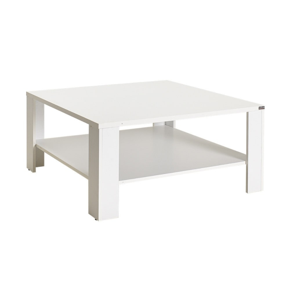 Table basse 1 étagère L90 cm - Blanc