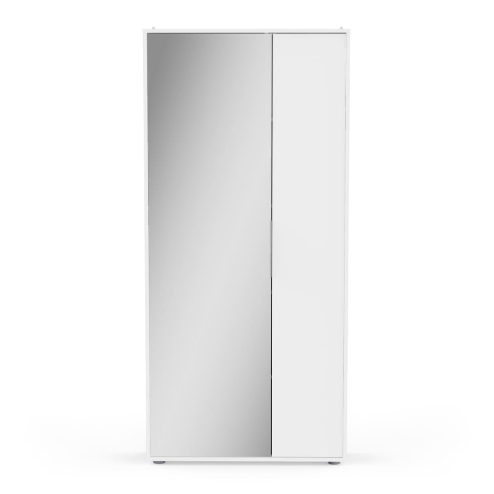 Armoire à chaussures 2 portes L82,8 cm - Blanc