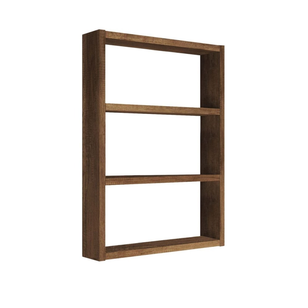 Etagère murale 3 tablettes H60 cm - Effet Noyer