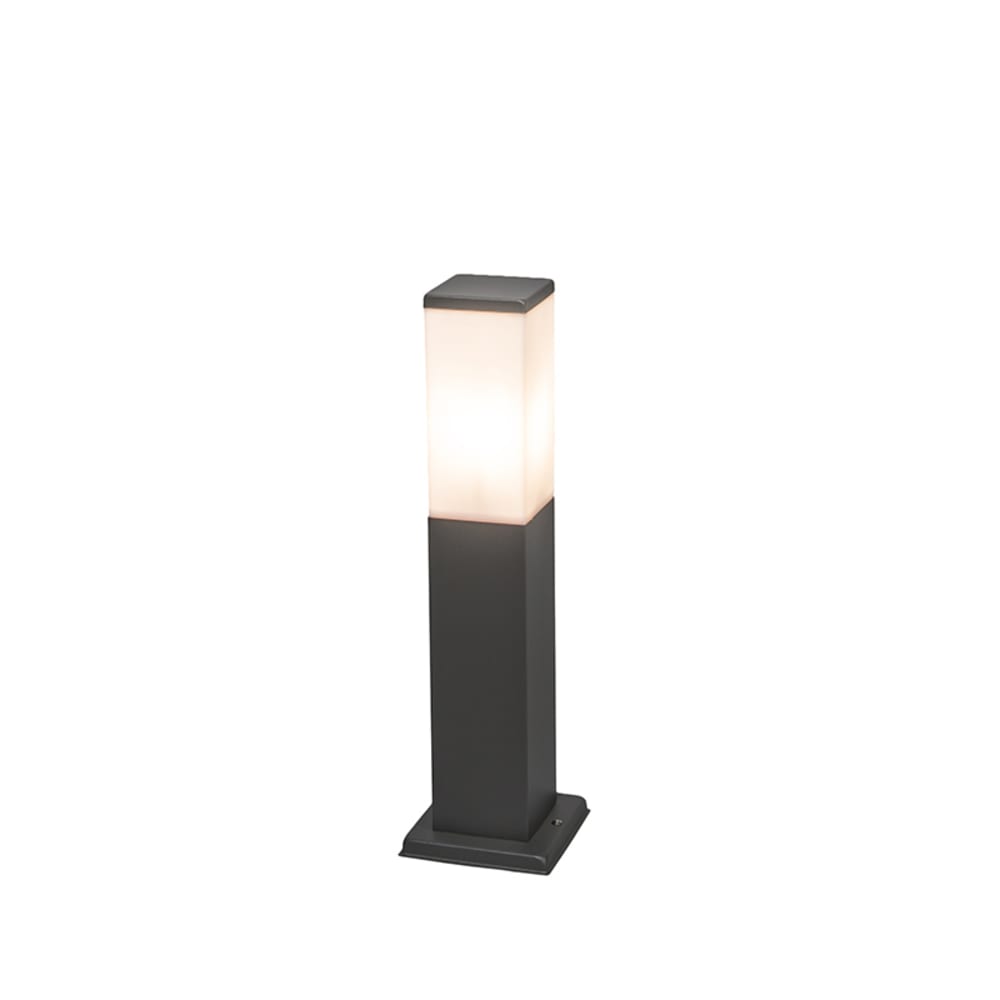 Lampadaire moderne extérieur gris foncé opale