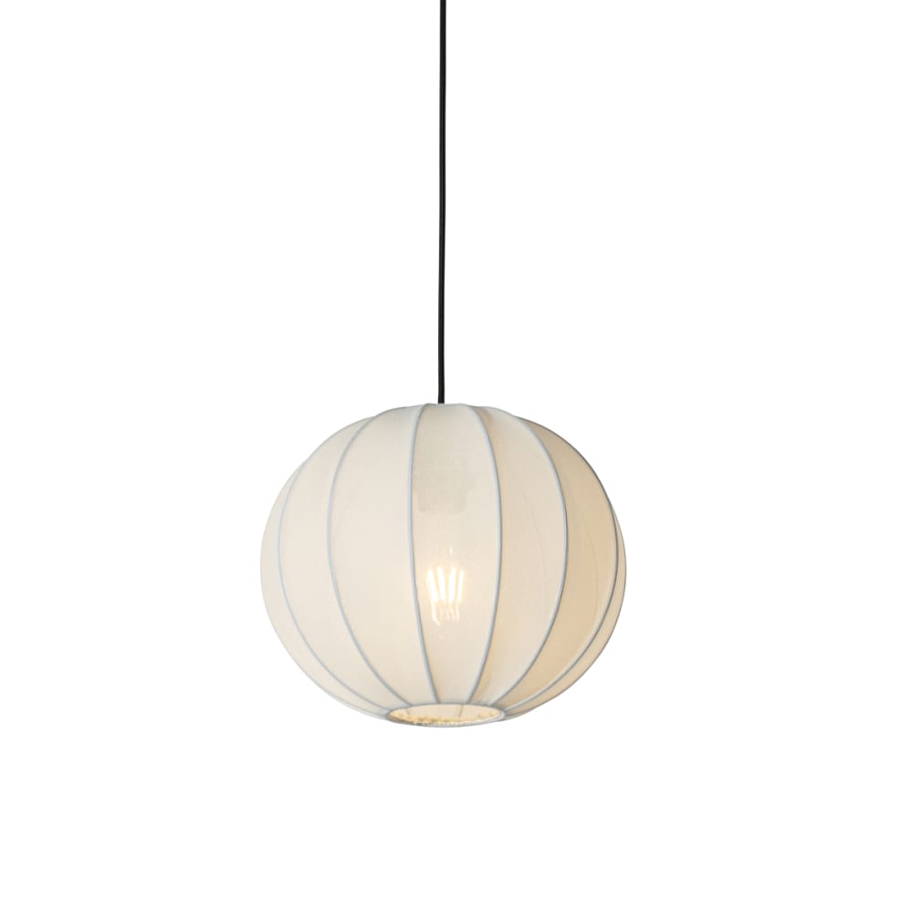 QAZQA Japandi-Pendelleuchte Weiß Seide 30 cm style modern Weiß Stoff