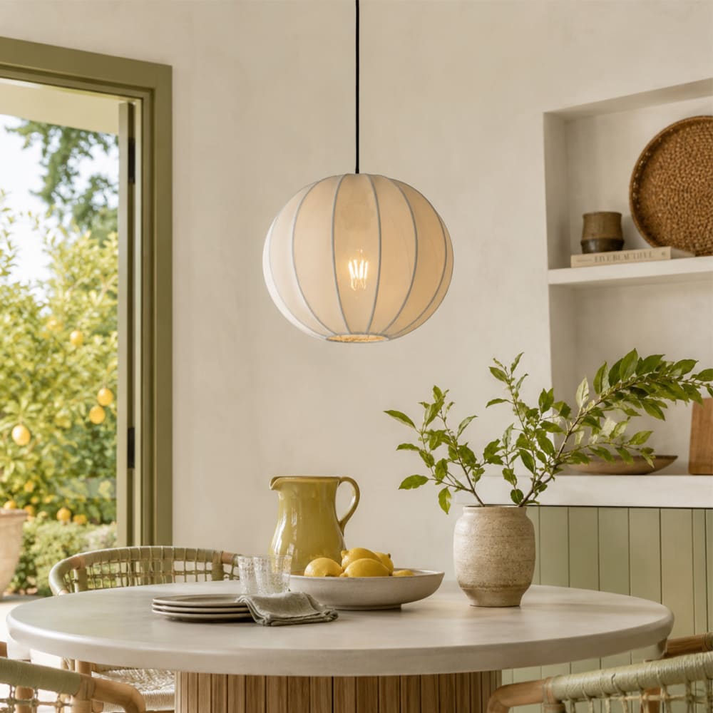Suspension soie blanche — vue 3