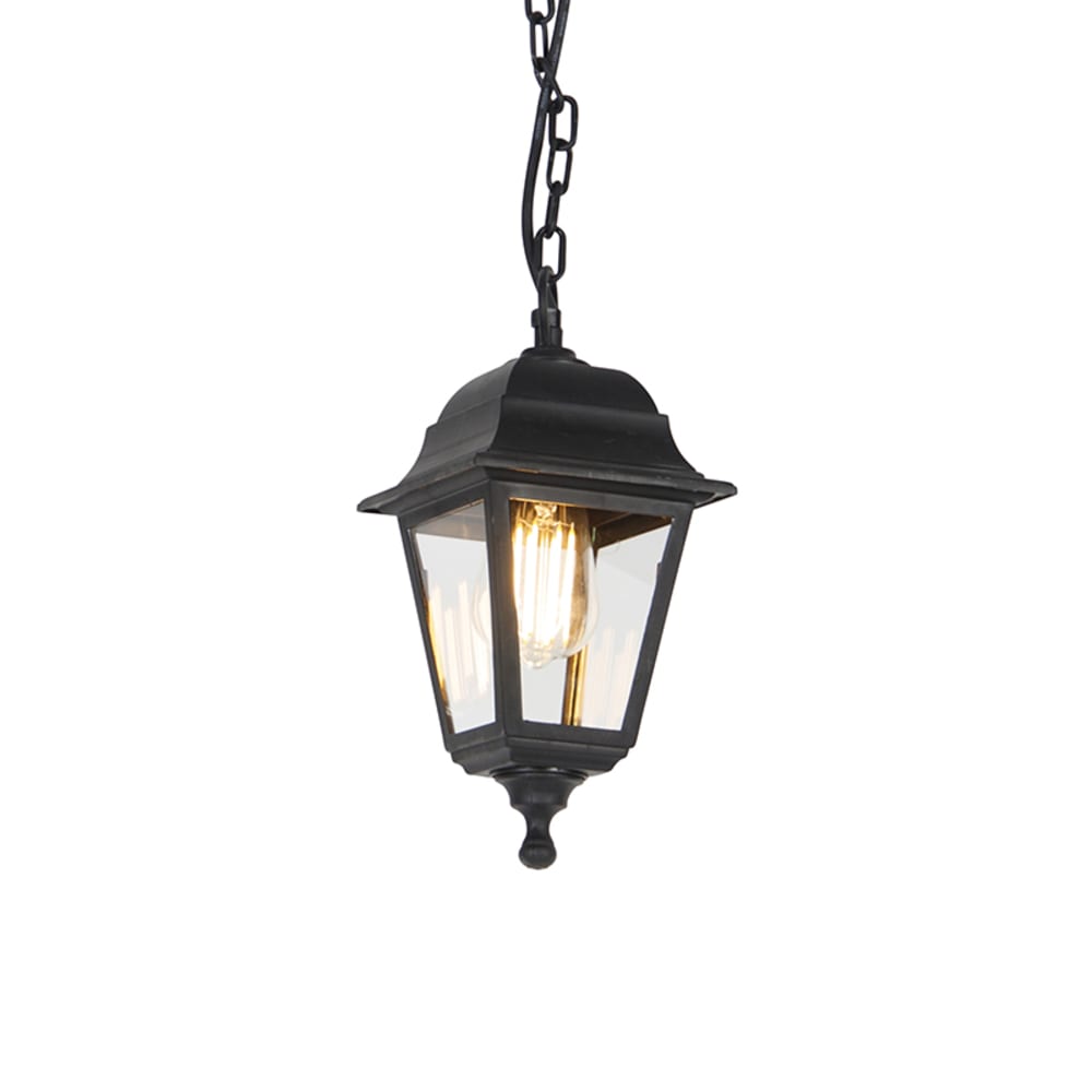 Lampe suspension extérieur classique noire