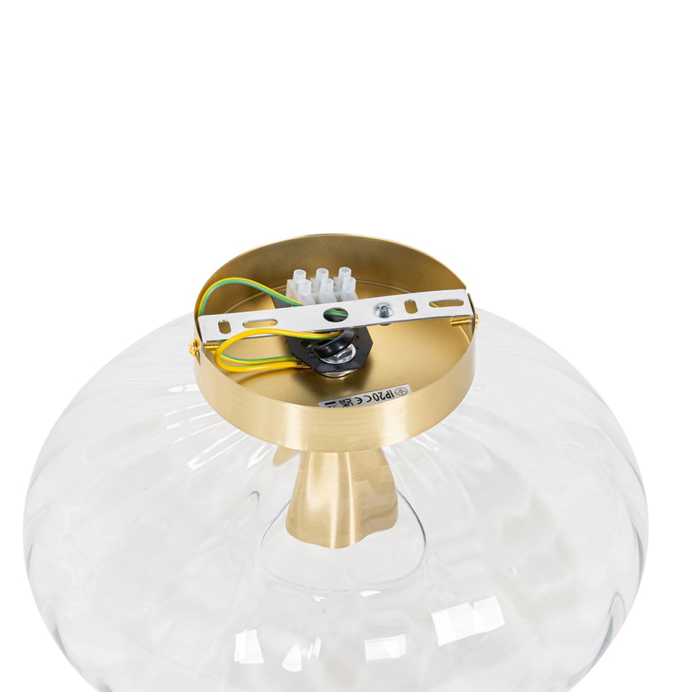 Plafonnier doré verre — vue 4