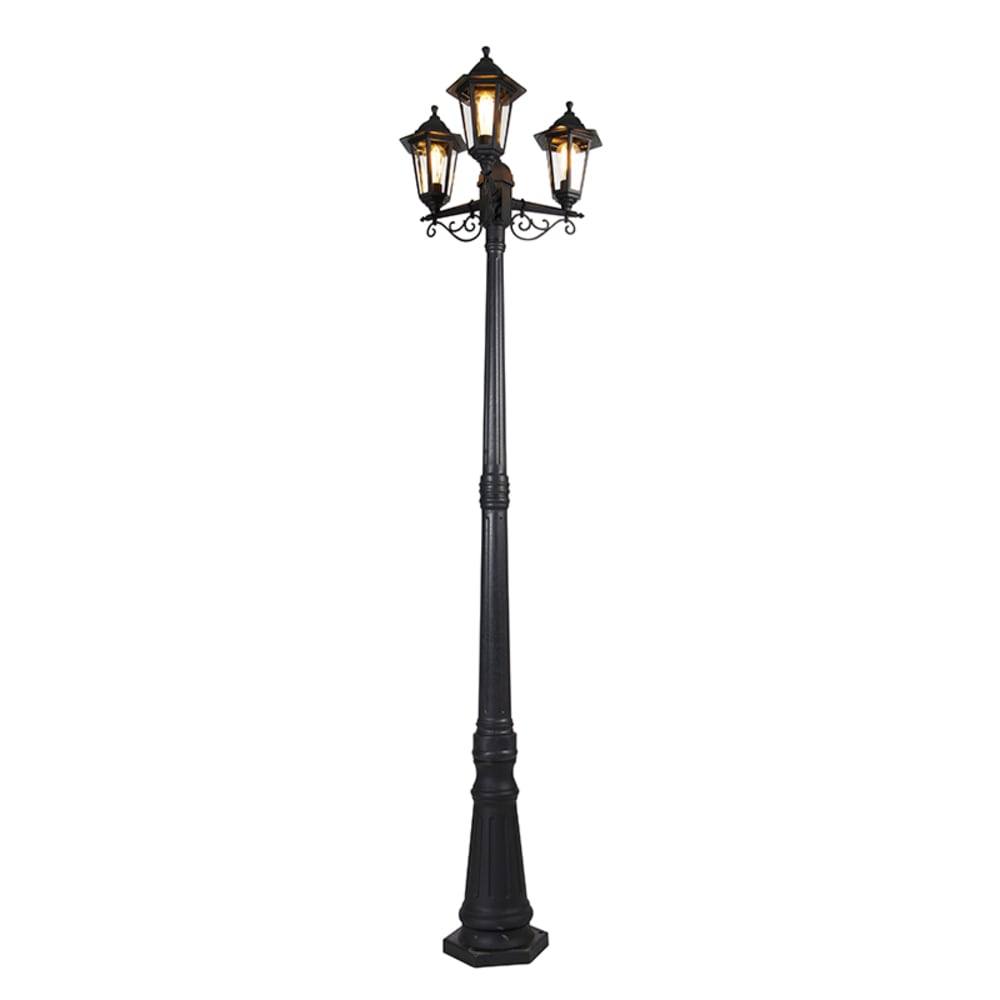 Lanterne classique noire 3 lumières
