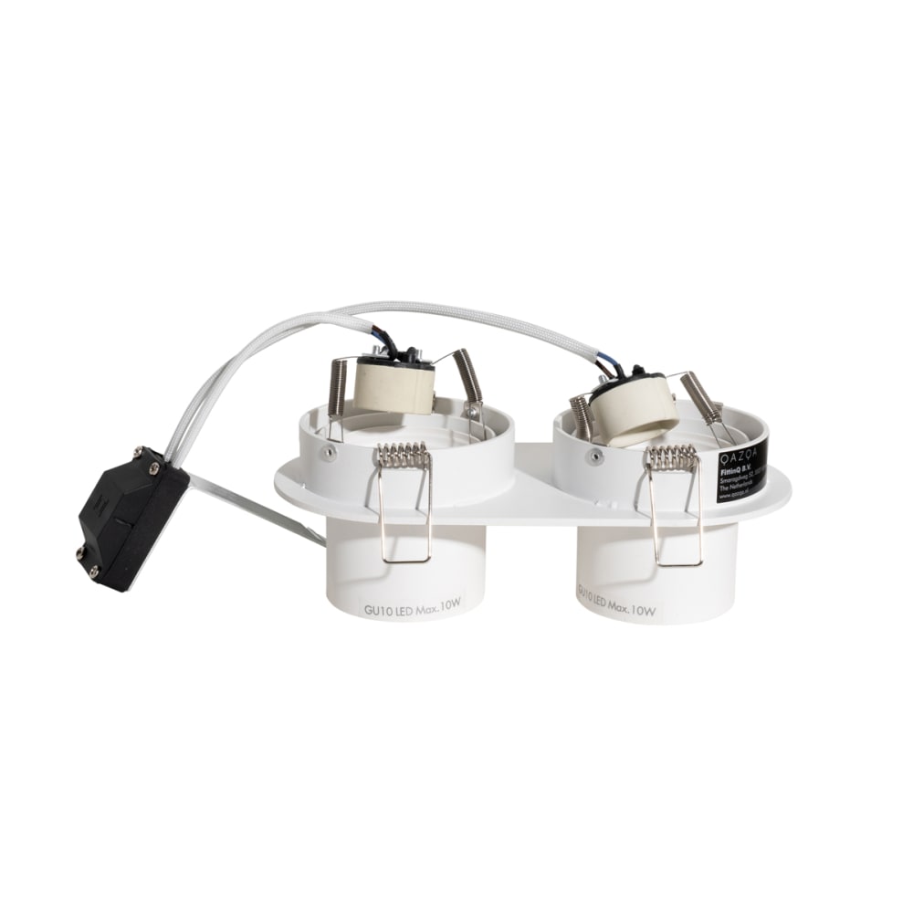 Spot encastré arrondi blanc 2 lumières — vue 4