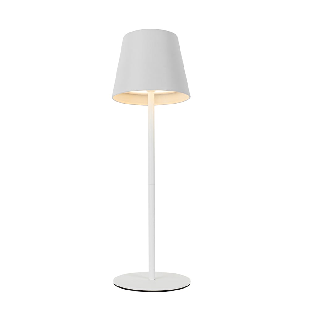 Lampe de table en acier blanc 11,5 x 11,5 x 36 cm — vue 4