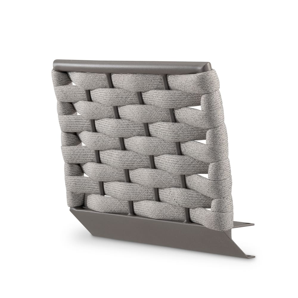 Accoudoir de jardin modulaire taupe et corde beige