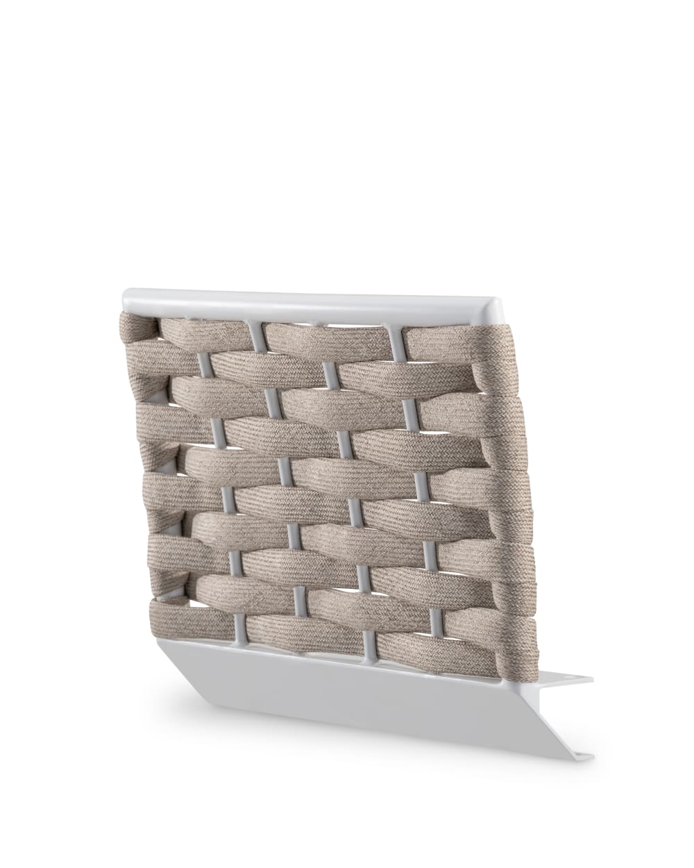 Accoudoir de jardin modulaire blanc et corde beige