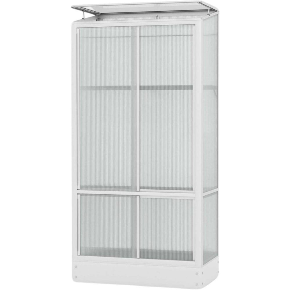 Serre de balcon en polycarbonate 4 mm et aluminium polis aluminium ano