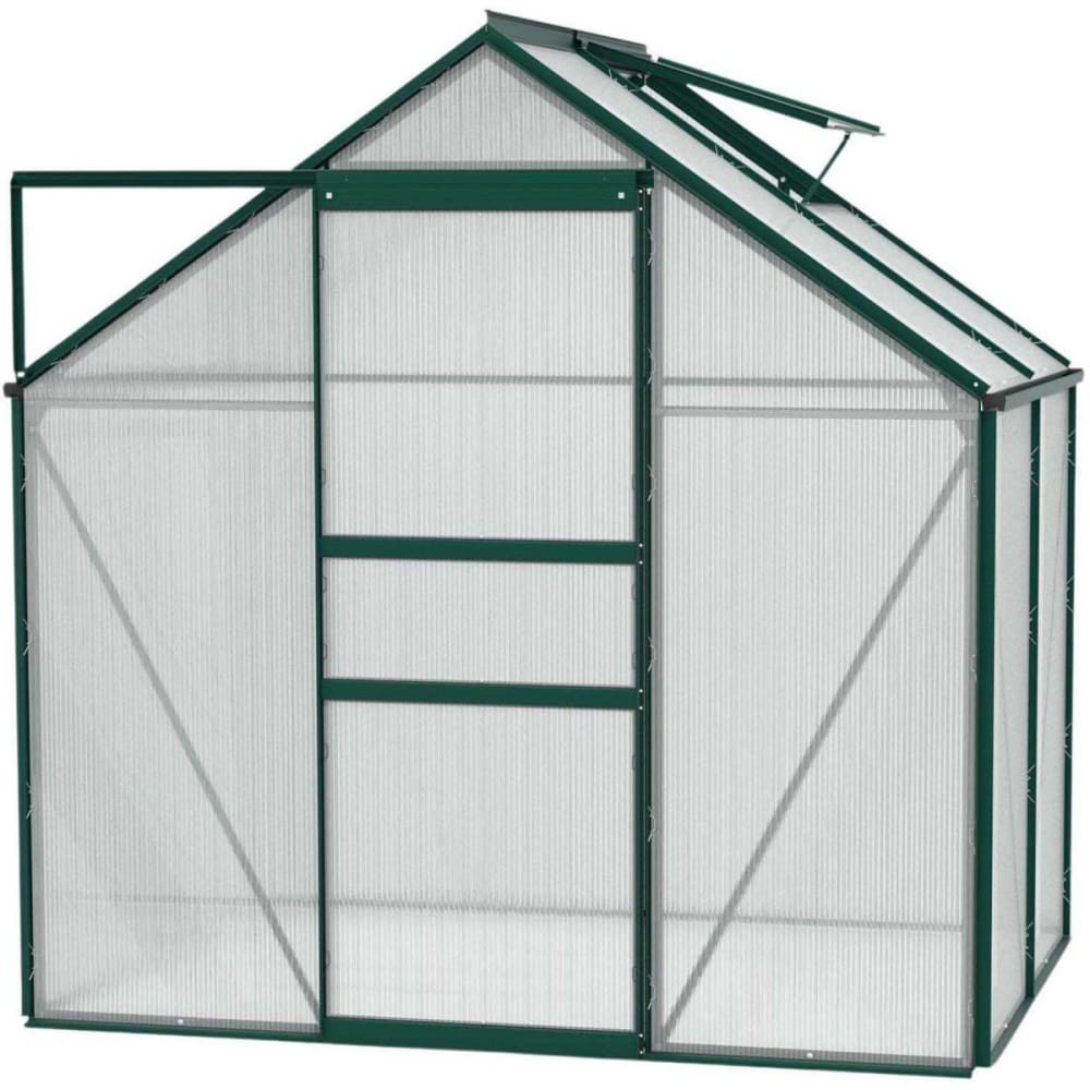 Serre de jardin en polycarbonate 4 mm et aluminium vert émeraude venus