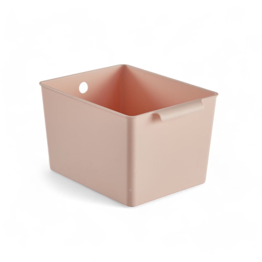 Panier de rangement plastique 25x19cm rose Panier de rangement plastique 25x19cm rose