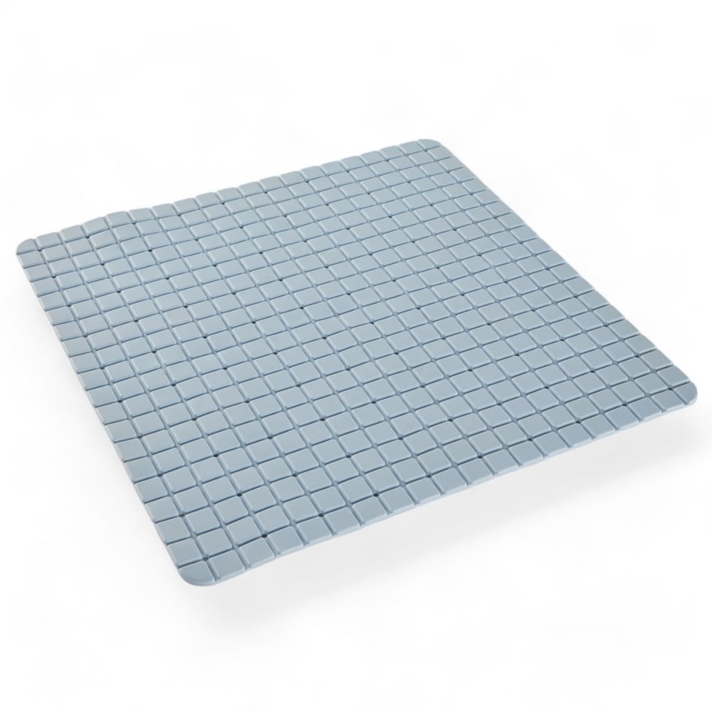 Tapis de douche antidérapant avec ventouses  50x50cm bleu