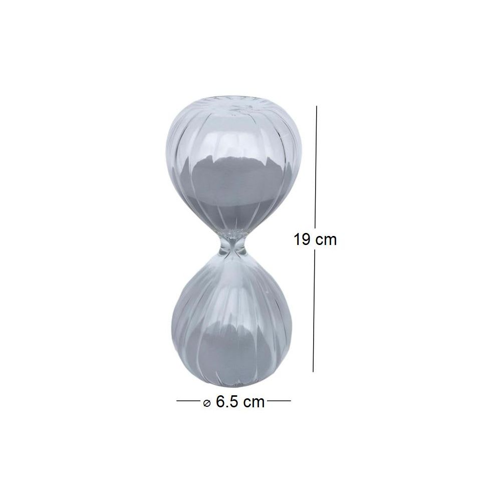 Sablier en verre strié 15 min — vue 4