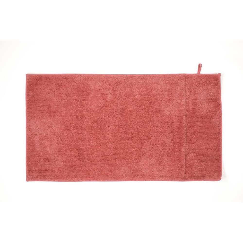 Tapis tufté uni 70x130 cm rouge brique