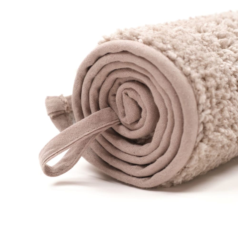 Tapis tufté uni 70x130 cm beige — vue 3