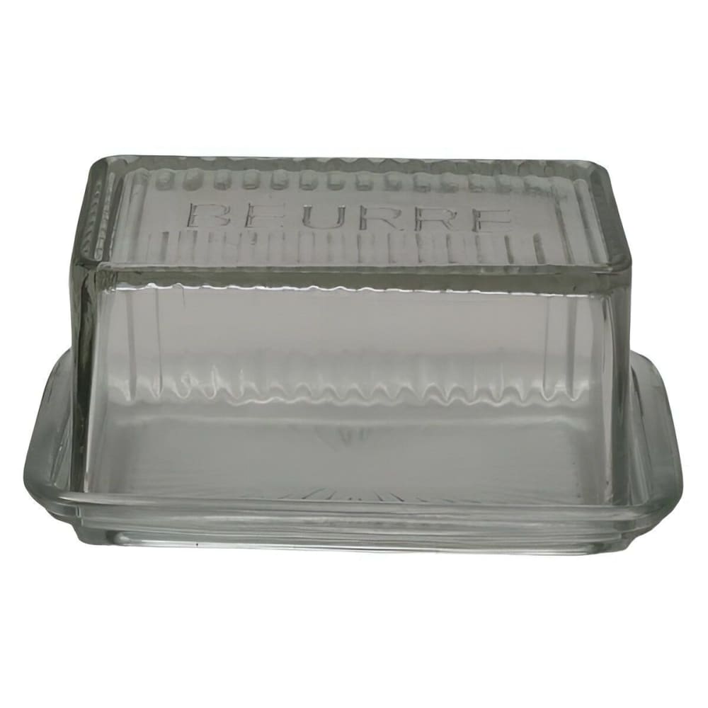 Beurrier en verre strié cook