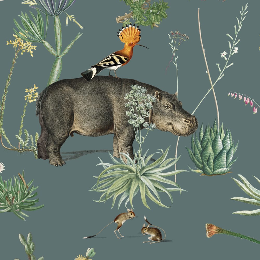 Papier peint panoramique Bestiaire Botanique Motif