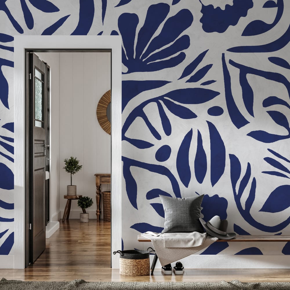 Lé papiers de Ninon Panoramawandtapete Matis style classic chic Blau Vlies