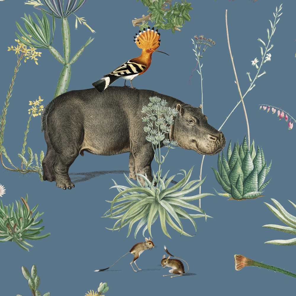 Papier peint panoramique Bestiaire Botanique Motif