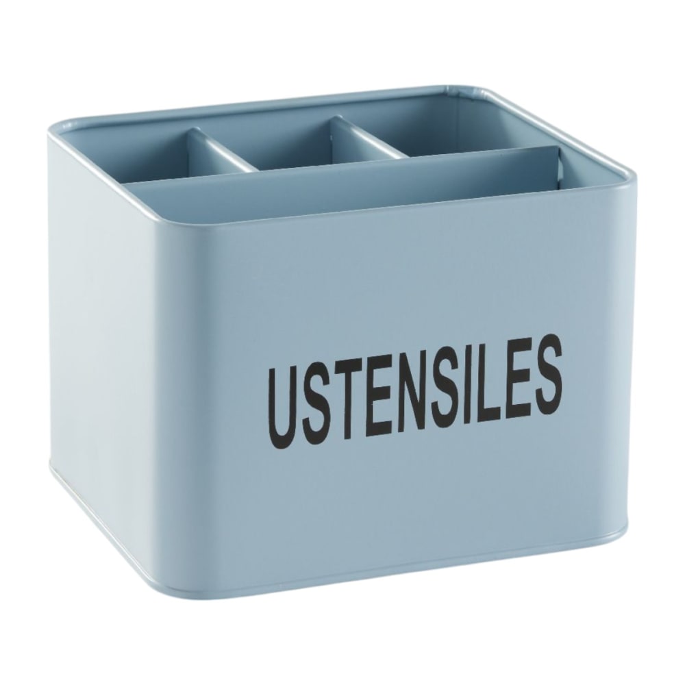 Pot à couverts 4 compartiments métal  18x15cm