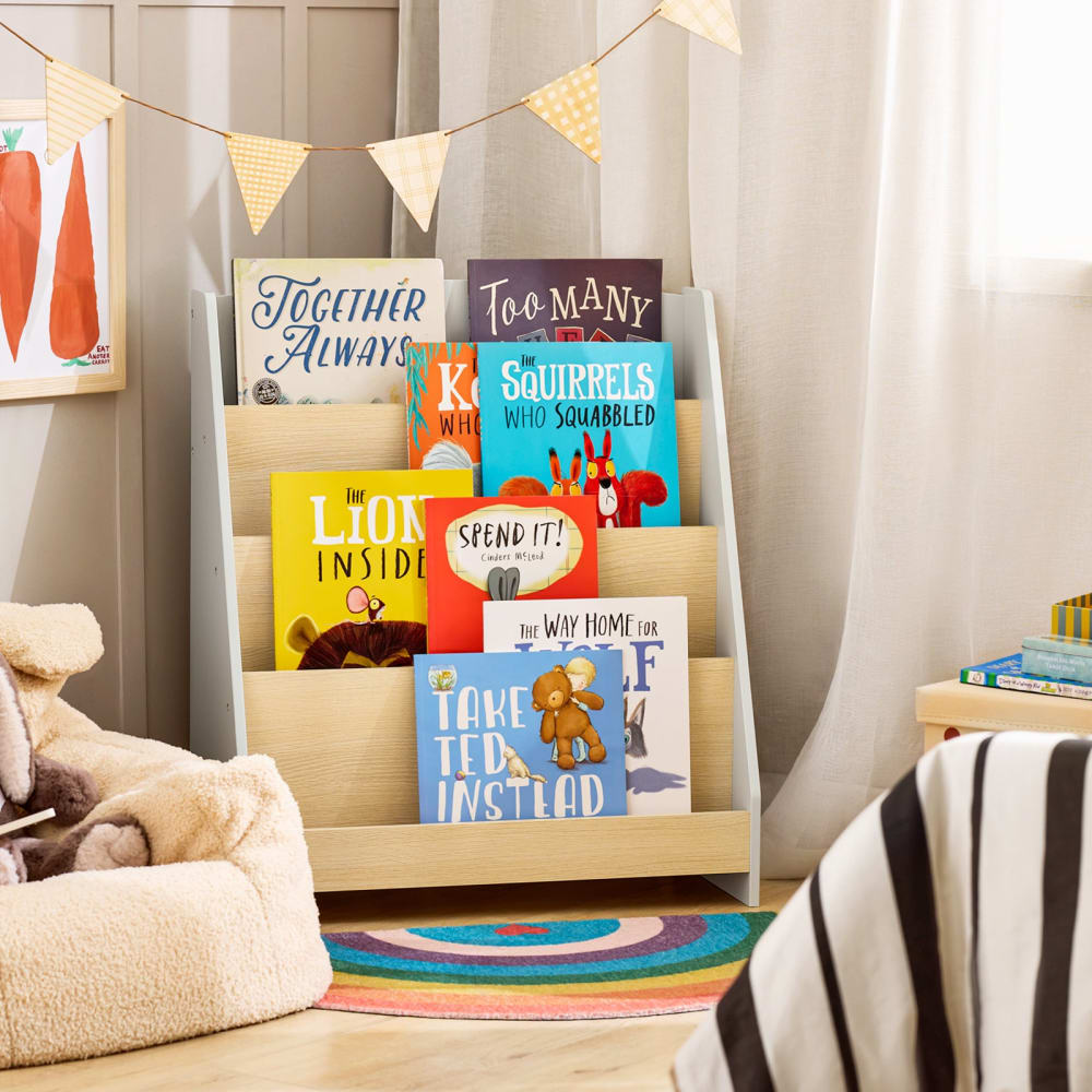 Bücherregal kinder Kinderzimmermöbel aus MDF(E1) Grau - Maisons