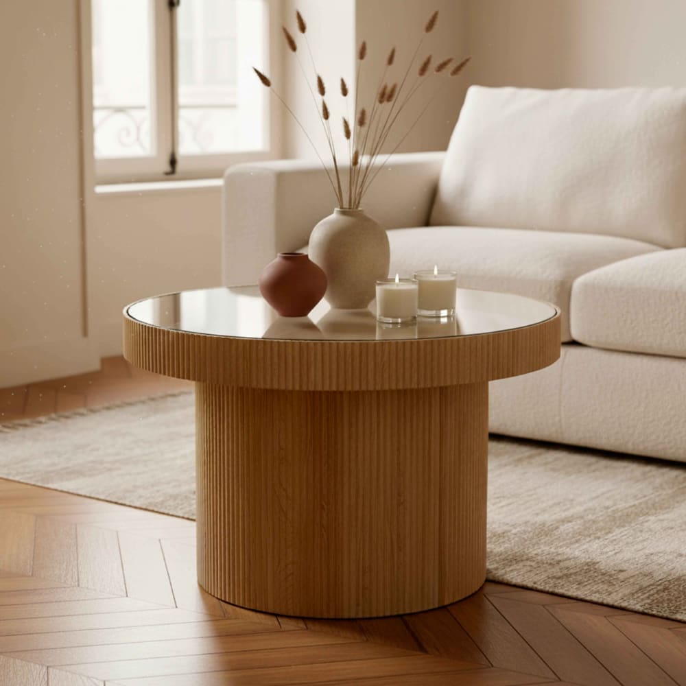 Couchtisch aus MDF Holz und gehärtetem Glas - Maisons Du Monde