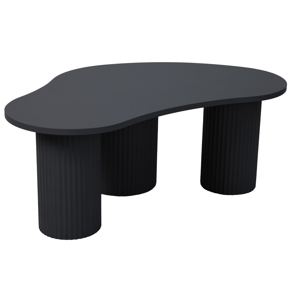 Oviala Couchtisch aus MDF mit schwarzem Melamindekor - Spanplatte
