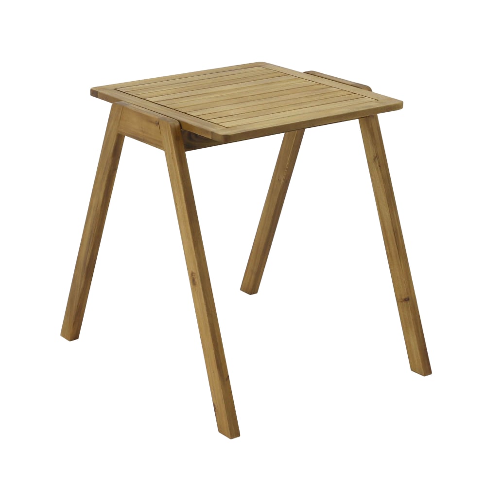 Table de jardin carrée en bois d'eucalyptus