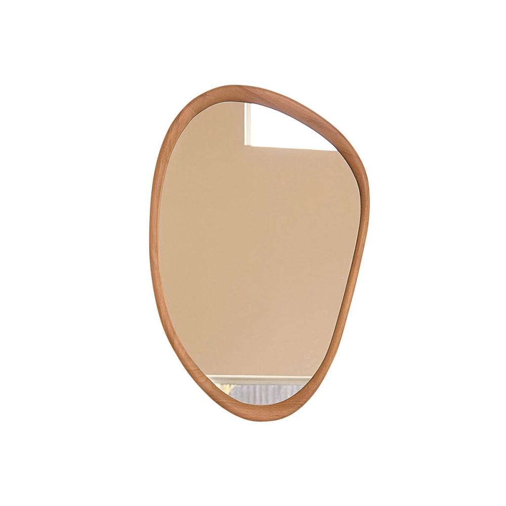Miroir organique en teck massif 90 cm