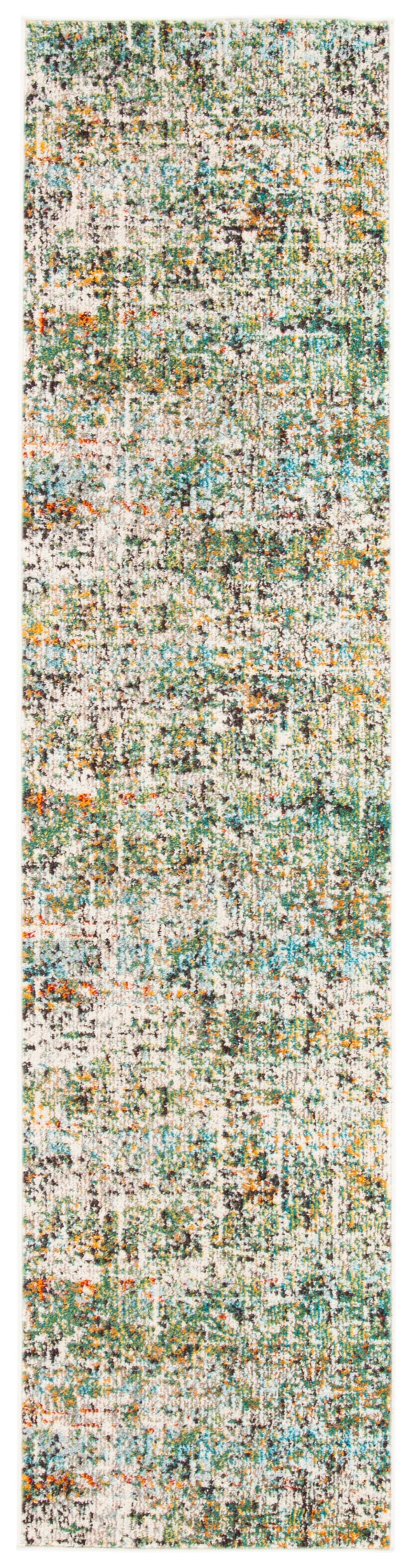 Tapis vert/turquoise/multicolore 66 x 122 cm