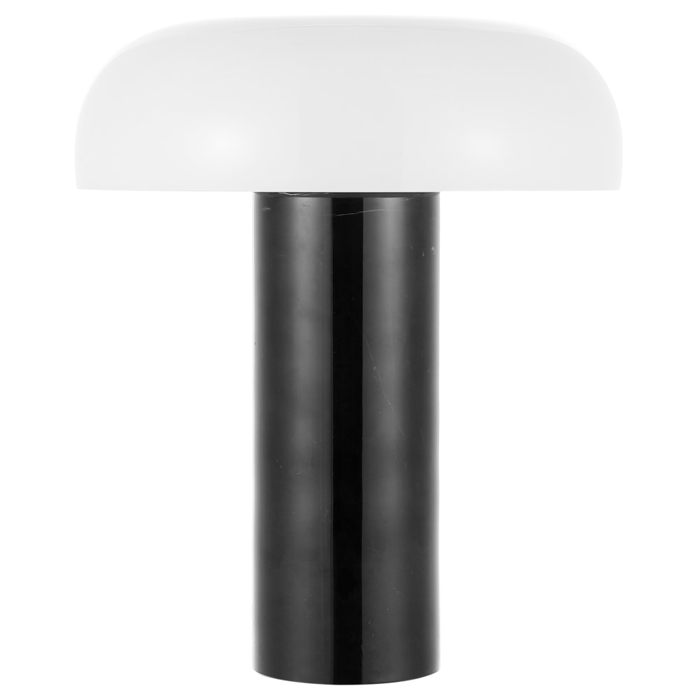 Lampe de table en métal/verre, noir