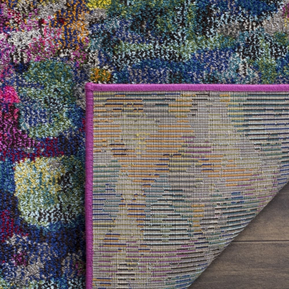 Tapis bohème chic en polypropylène rose/multicolore, 235 x 305 cm — vue 4