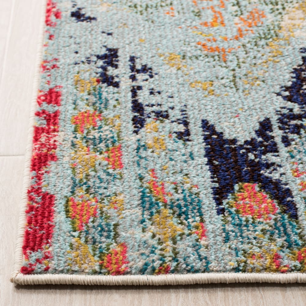 Tapis contemporain en polypropylène bleu/orange, 160 x 229 cm — vue 4