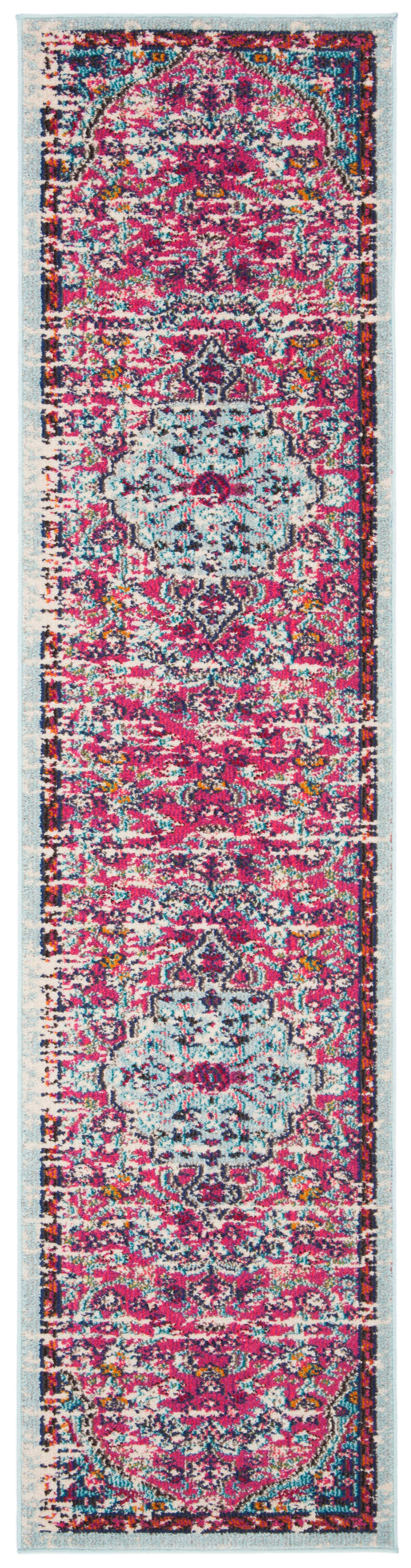Tapis de transition en polypropylène rose/bleu, 66 x 183 cm