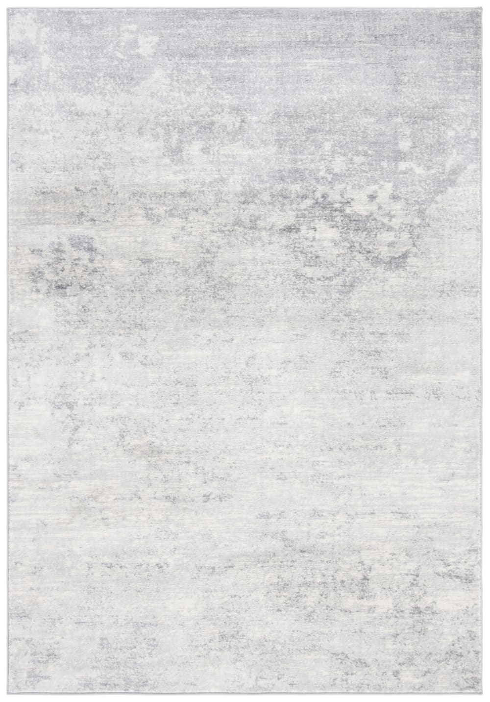 Tapis contemporain en polypropylène blanc/gris, 91 x 152 cm
