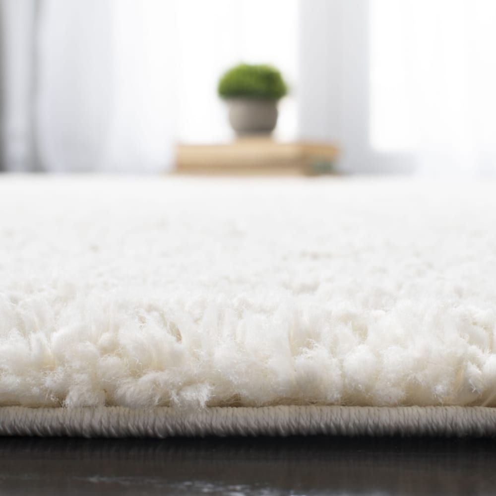 Tapis en polypropylène blanc, 201 x 201 cm — vue 4