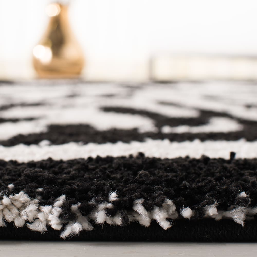 Tapis en polypropylène blanc/noir, 99 x 160 cm — vue 4