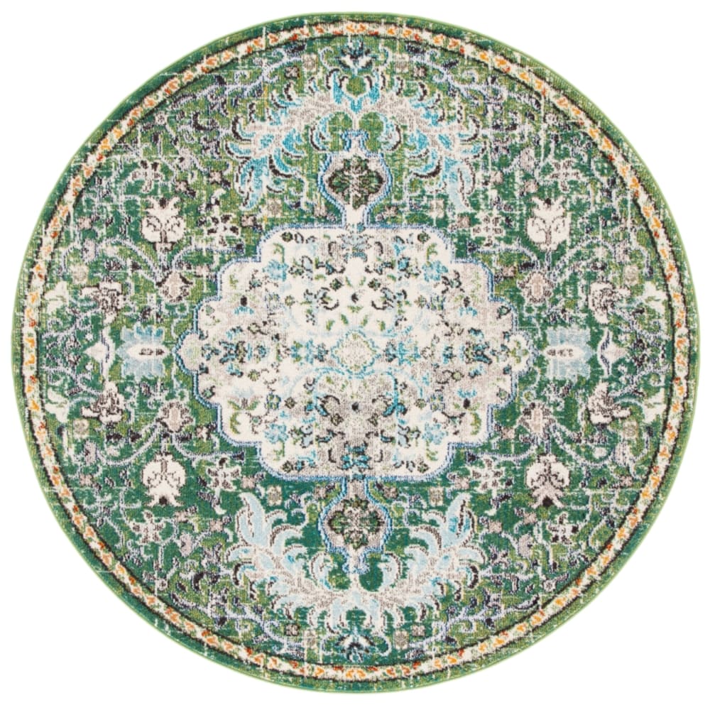Tapis de transition en polypropylène vert/bleu, 91 cm
