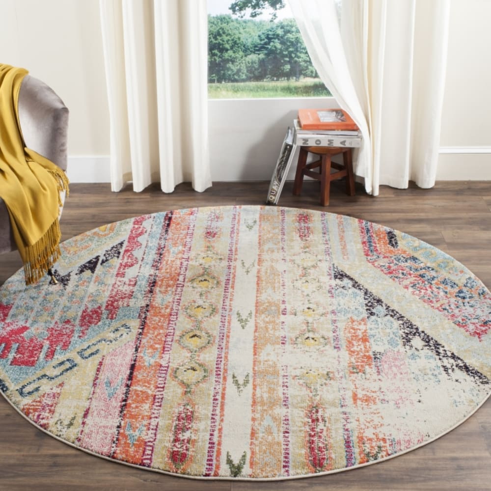 Tapis bohème chic en polypropylène multicolore, 235 x 305 cm — vue 3