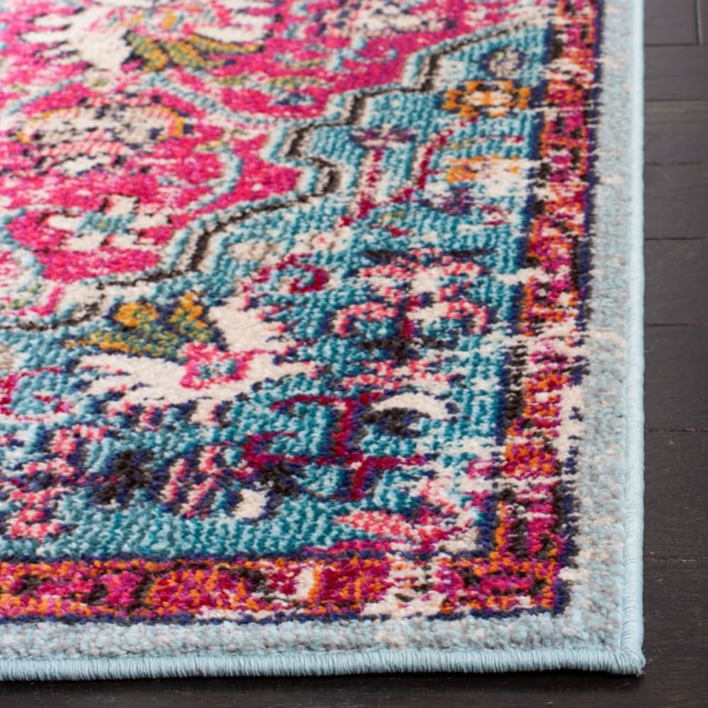 Tapis de transition en polypropylène rose/bleu, 122 x 122 cm — vue 4