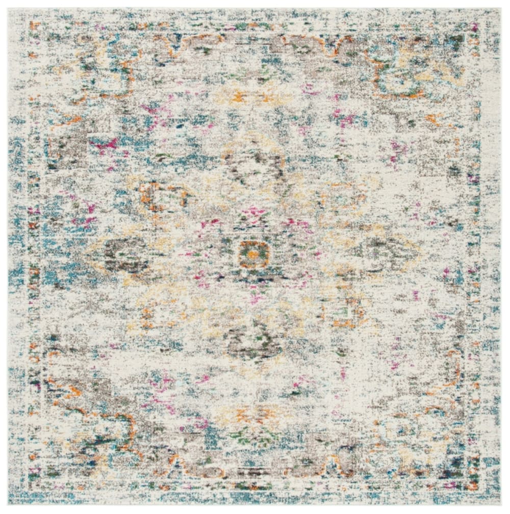 Tapis de transition en polypropylène gris/or, 201 x 201 cm