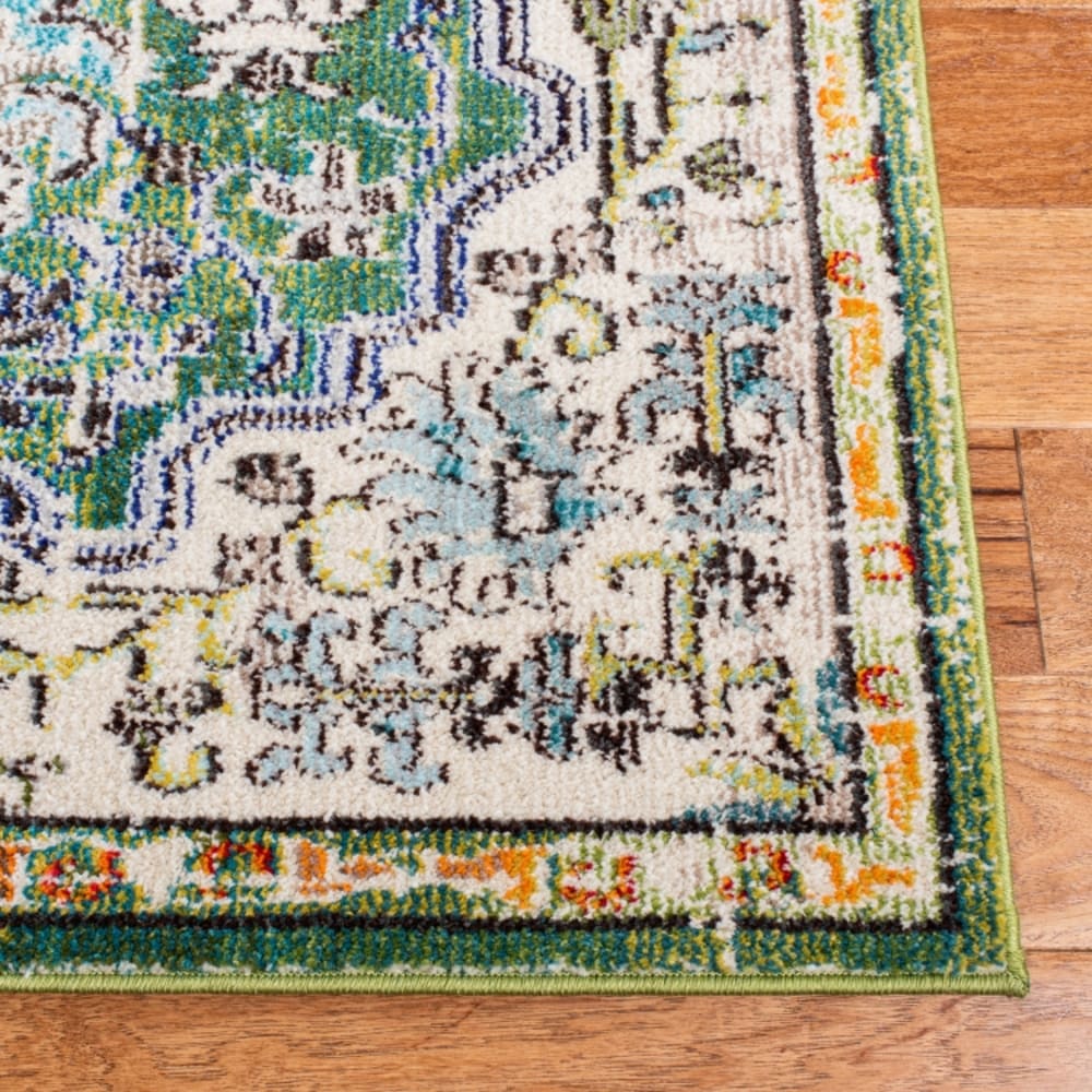 Tapis de transition en polypropylène vert/bleu, 122 x 122 cm — vue 4