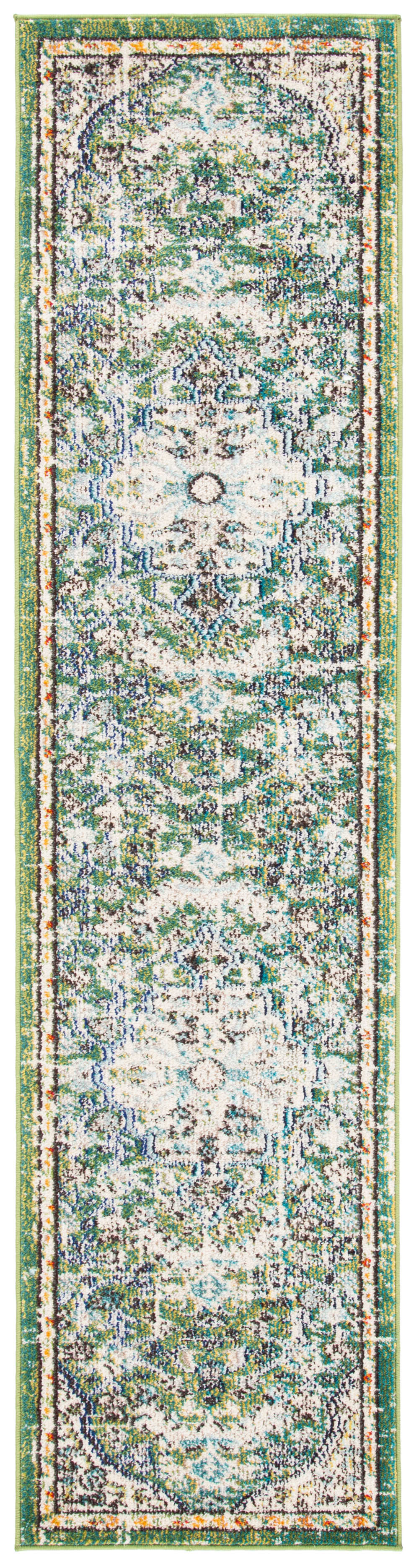 Tapis de transition en polypropylène vert/bleu, 66 x 183 cm