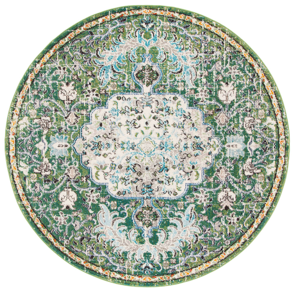 Tapis de transition en polypropylène vert/bleu, 201 cm
