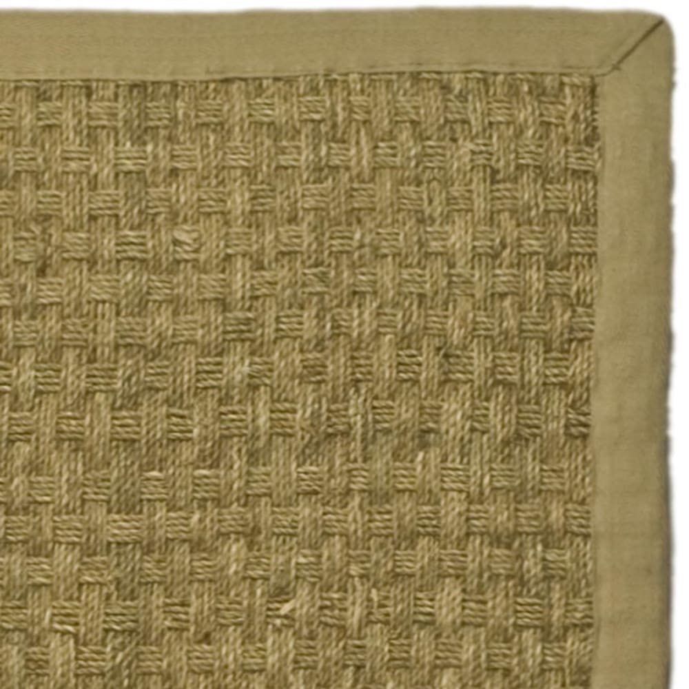 Tapis fibre naturelle en herbiers marins beige, 244 x 244 cm — vue 4